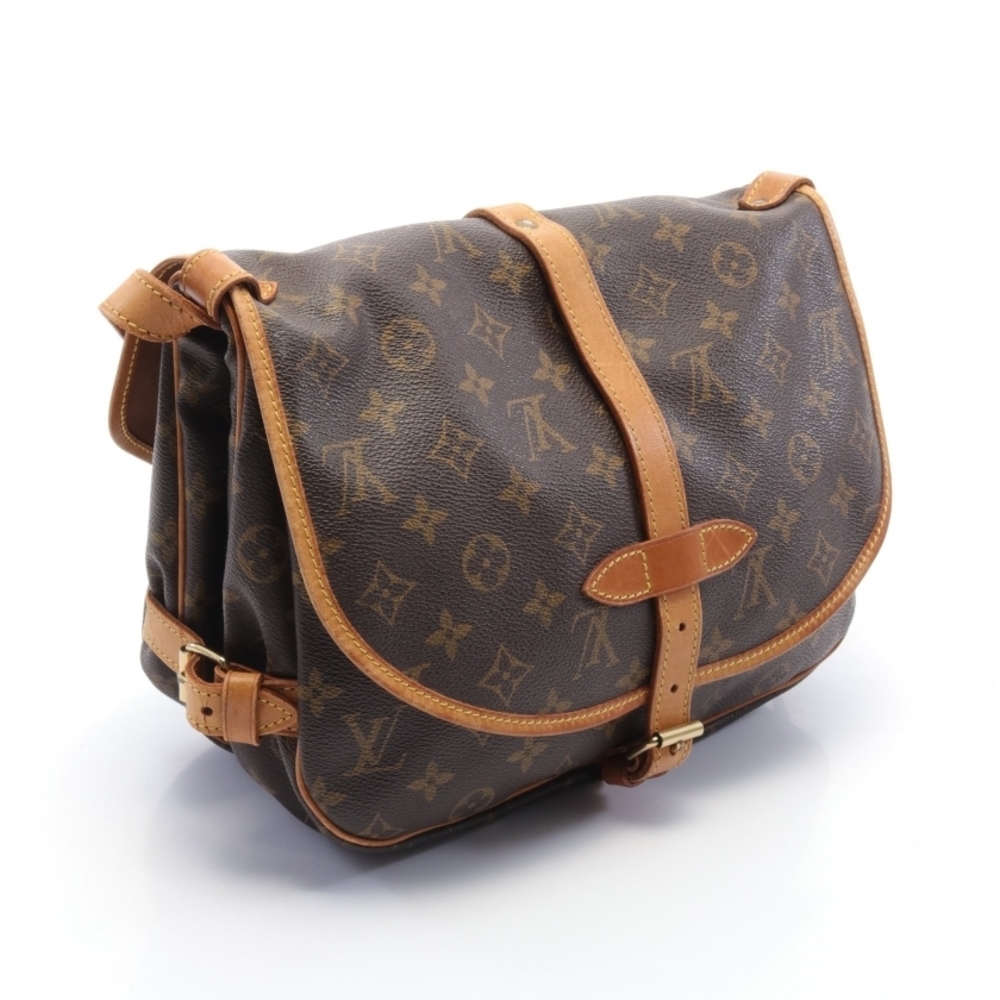 Louis Vuitton Saumur 30 Monogram Shoulder Bag Brown